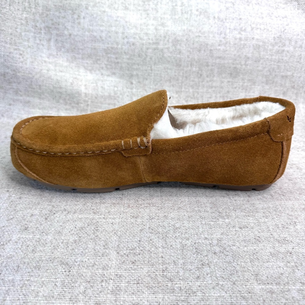Koolaburra Men's Tan Suede Loafers - Picture 2 of 8